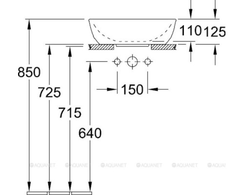 Раковина накладная Villeroy & Boch Artis 41794301