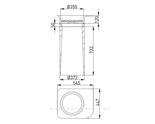 Раковина напольная Salini Ninfea 130221M