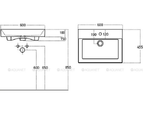 Раковина Sanovit Slim Synergy 60 17060 черный матовый