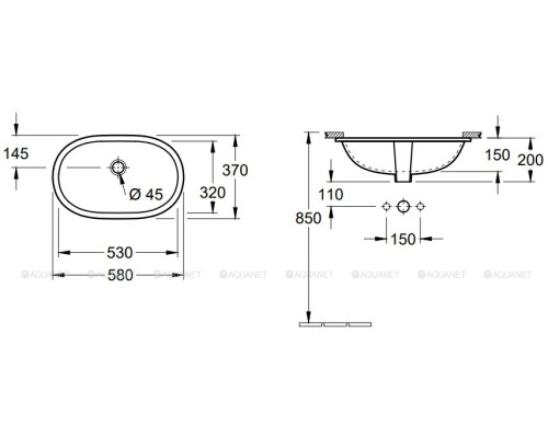Раковина Villeroy & Boch ONovo 58 416250R1