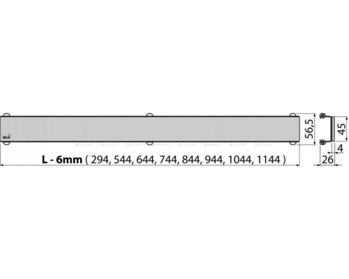 Решетка AlcaPlast POSH-850MN