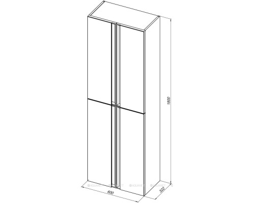 Шкаф-пенал Allen Brau Eclipse 60 1.E1006.AM антрацит матовый