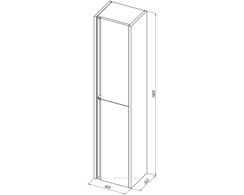 Шкаф-пенал Allen Brau Fantasy 40 1.11007.PWM 2.0 папирус матовый