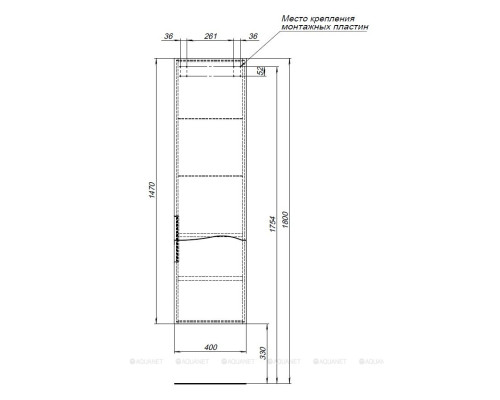 Шкаф-пенал Allen Brau Glority 40 1.35008.NW дуб антик