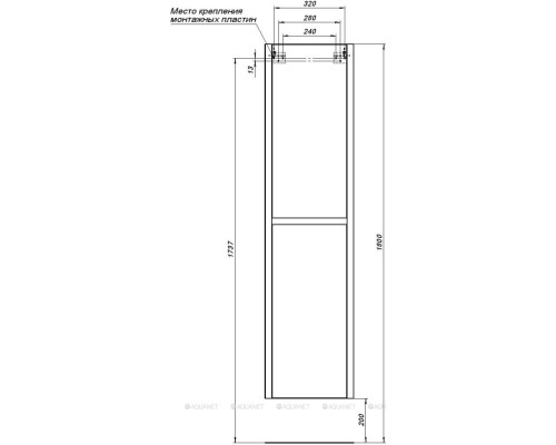 Шкаф-пенал Allen Brau Gravity 40 1.370020.AM антрацит матовый