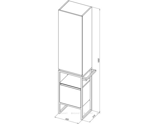 Шкаф-пенал Allen Brau Priority 40 1.31006.WM L белый матовый