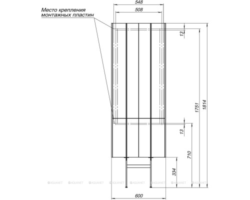 Шкаф-пенал Allen Brau Reality 60 1.32003.CGM олива матовый