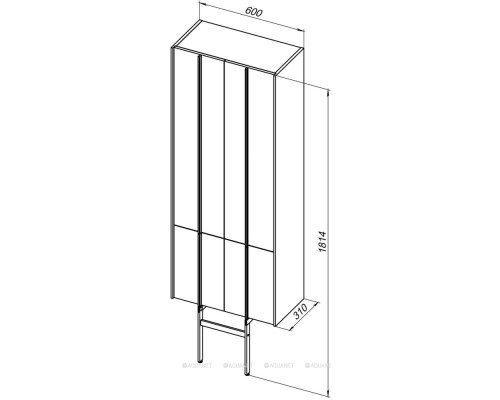 Шкаф-пенал Allen Brau Reality 60 1.32003.PGM платина матовый