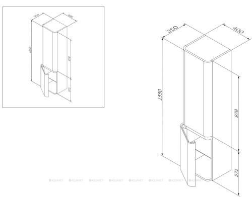 Шкаф-пенал AM.PM Sensation 40 L M30CHL0406NF орех