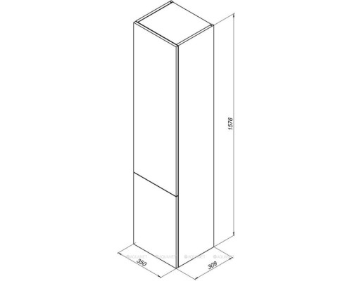 Шкаф-пенал Aquanet Алвита 35 белый