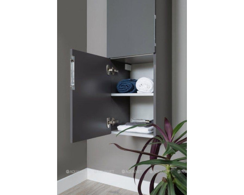 Шкаф-пенал Aquanet Алвита 35 L серый антрацит