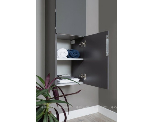 Шкаф-пенал Aquanet Алвита 35 серый антрацит