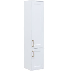 Шкаф-пенал Aquanet Бостон new R 35 белый сатин (ручки золото)