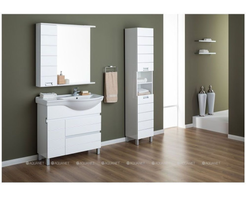 Шкаф-пенал Aquanet Доминика 35 белый