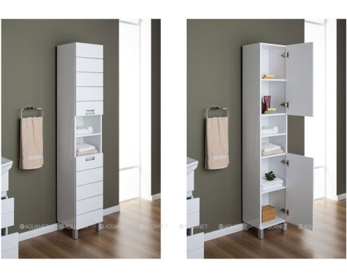 Шкаф-пенал Aquanet Доминика 35 белый