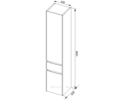 Шкаф-пенал Aquanet Латина 35 L белый