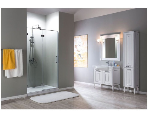 Шкаф-пенал Aquanet Паола 40 белый/серебро