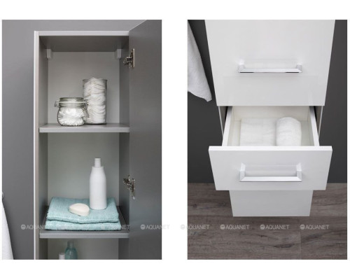 Шкаф-пенал Aquanet Порто 35 белый