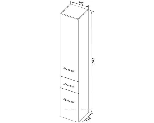 Шкаф-пенал Aquanet Порто 35 белый