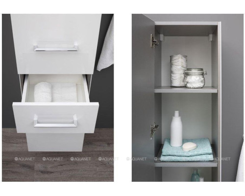 Шкаф-пенал Aquanet Порто 35 L белый