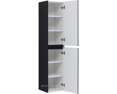 Шкаф-пенал Aquanet Вега 2.0 35 черный