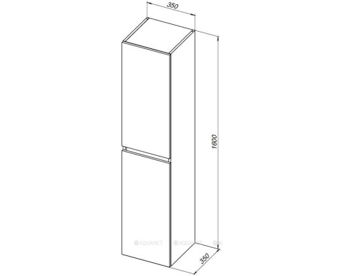 Шкаф-пенал Aquanet Вега 2.0 35 маренго