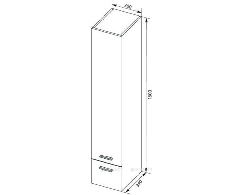 Шкаф-пенал Aquanet Верона 30 белый (подвесной)