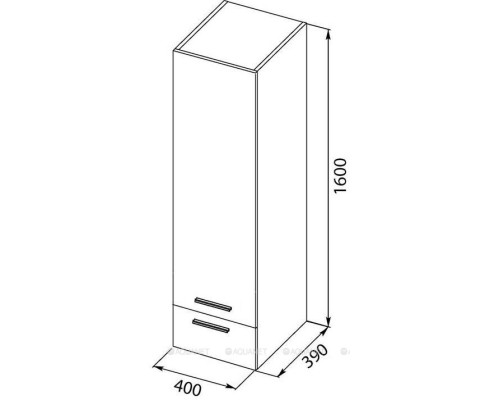 Шкаф-пенал Aquanet Верона 40 L белый (подвесной)