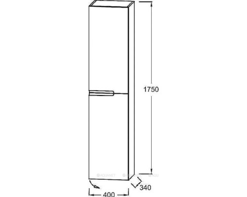 Шкаф-пенал Jacob Delafon Nona 40 EB1893LRU-G1C, глянцевый белый