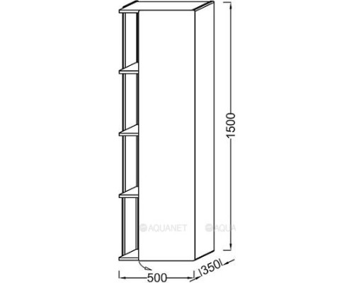 Шкаф-пенал Jacob Delafon Terrace 50 EB1179D-274 черный