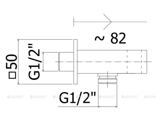Шланговое подключение для душа Paffoni ZSUP032CR хром
