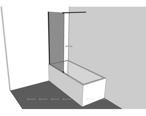 Шторка на ванну Allen Brau Infinity 3 80 3.21062.BA.T серебро браш