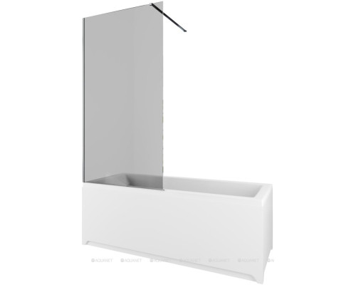 Шторка на ванну Allen Brau Infinity 3 80 3.21062.BA.T серебро браш