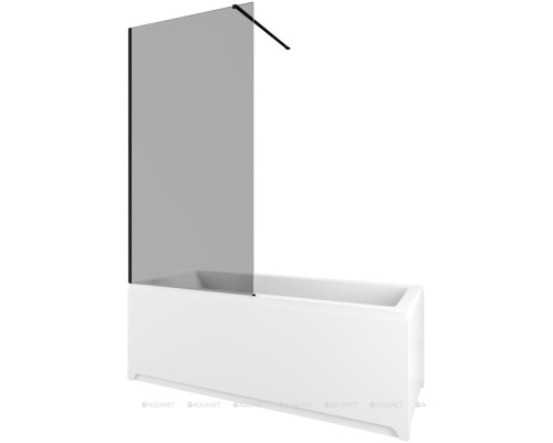 Шторка на ванну Allen Brau Infinity 3 80 3.21064.BBA.T черный браш