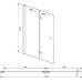 Шторка на ванну Aquanet Beta 4 NF6222-hinge, прозрачное стекло