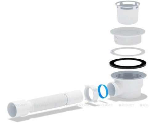 Сифон для душевых поддонов Ани Пласт E325BK 375x40/50, 1 1/2х90