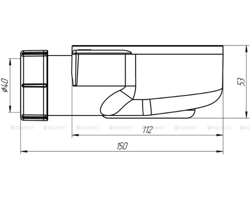Сифон для душевых поддонов Ани Пласт E550BK