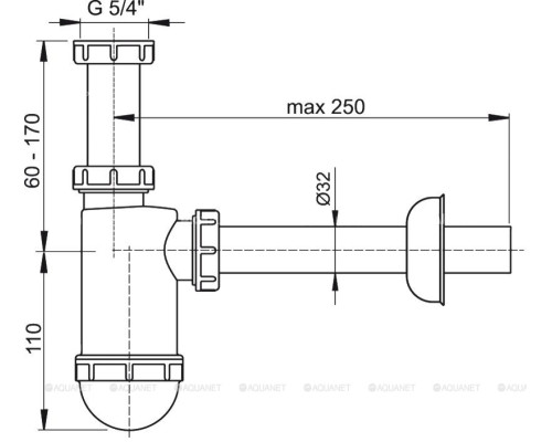Сифон для раковины AlcaPlast A430