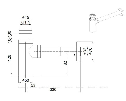 Сифон для раковины Allen Brau Priority 5.31025-MG графит браш