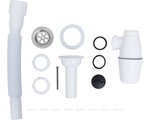 Сифон для раковины Aquanet с выпуском d40/50, белый