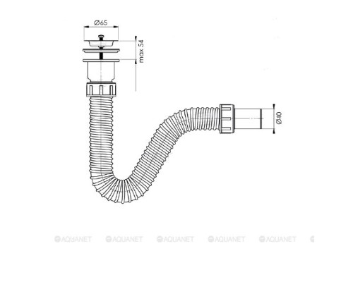 Сифон для раковины BETTOSERB 125312 с выпуском