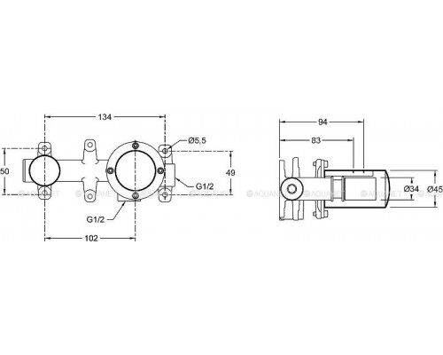 Скрытая часть для смесителя Jacob Delafon Grands Boulevards E28138-CP
