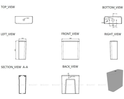 Сливной бачок Allen Brau Priority 4.31007.20 белый глянец