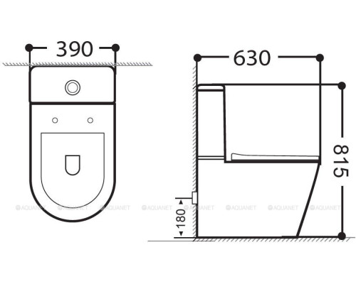 Сливной бачок Aquanet Atago 2.0 C2 LX-2904