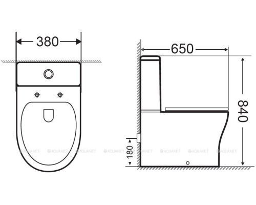 Сливной бачок Aquanet Roll-C-1 CL-12249B-1
