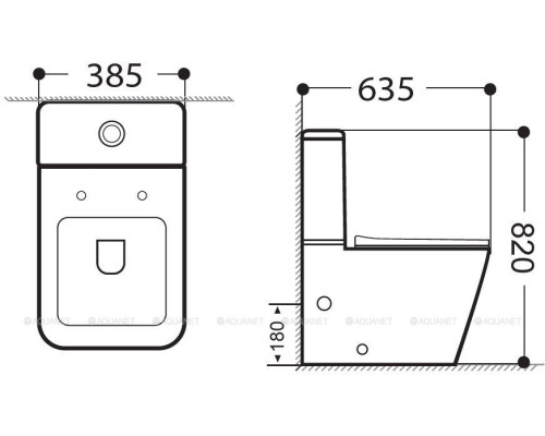 Сливной бачок Aquanet Tavr 2.0 C2 LX-2905