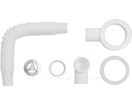 Слив-перелив для литьевых раковин Aquanet хром