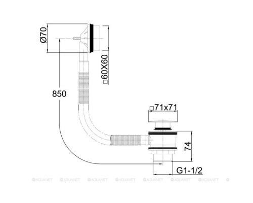 Слив-перелив для ванны Allen Brau Infinity 5.21028-00 хром
