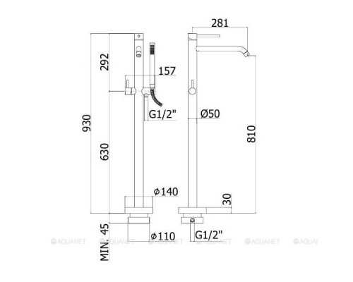 Смесители для ванны с душем Paffoni Light LIG032BO