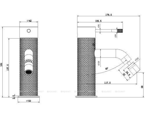 Смеситель для биде Allen Brau Priority 4.0 5.31С04-MG графит браш